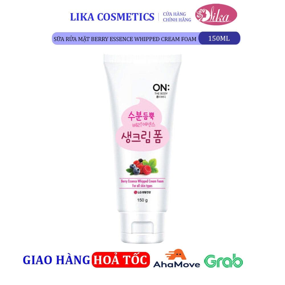 Sữa Rửa Mặt On The Body Berry Essence Whipped Cream Foam 150g