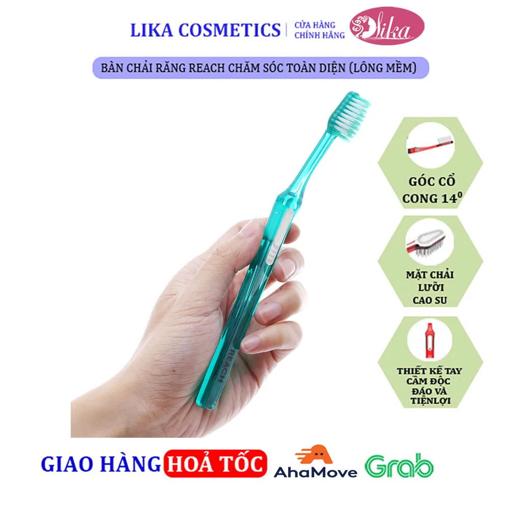 Bàn Chải Răng REACH Chăm sóc toàn diện Lông mềm 4 Bàn Chải Răng REACH Chăm sóc toàn diện (Lông mềm)