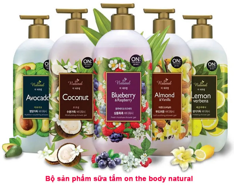 Bộ sản phẩm sữa tắm on the body natural