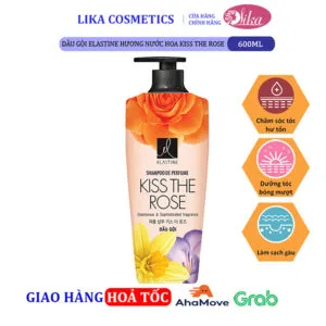 Dầu gội đầu elastine hương nước hoa kiss the rose 600ml