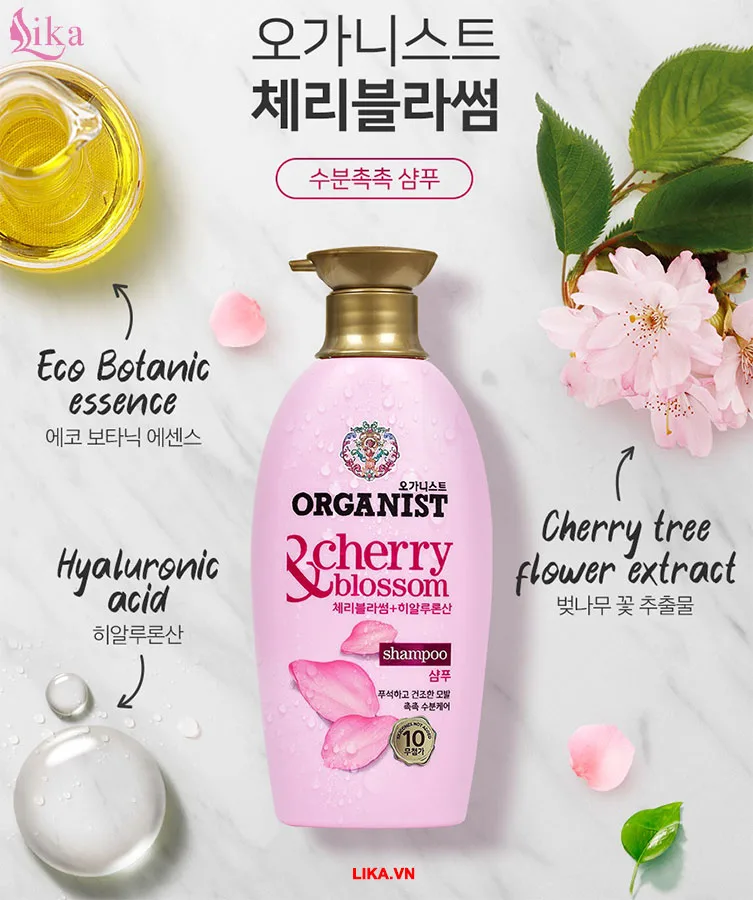 Dầu gội Organist Hoa Anh Đào Dưỡng Ẩm Hàn Quốc