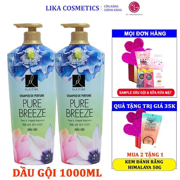 Dầu gội Elastine hương nước hoa Pure Breeze 1000ml 1 Dầu gội elastine pure breeze 1000ml