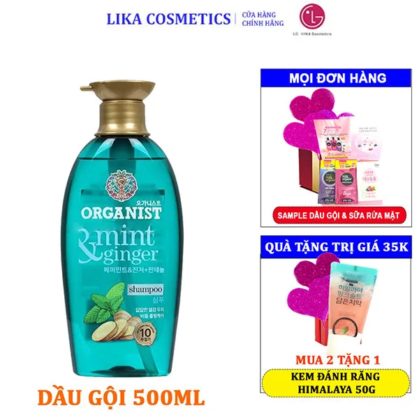 Dầu gội organic tinh dầu gừng