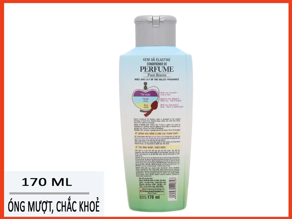 Hưỡng dẫn sử dụng Kem xả Elastine dưỡng tóc Pure Breeze 170ml