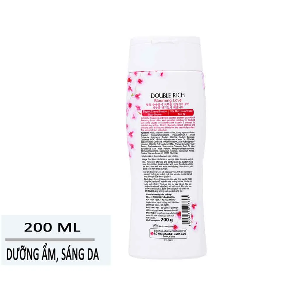Sữa tắm Double Rich Hoa Anh Đào 200g 8 Hướng dẫn sử dụng Sữa tắm Double Rich Hoa Anh Đào 200g