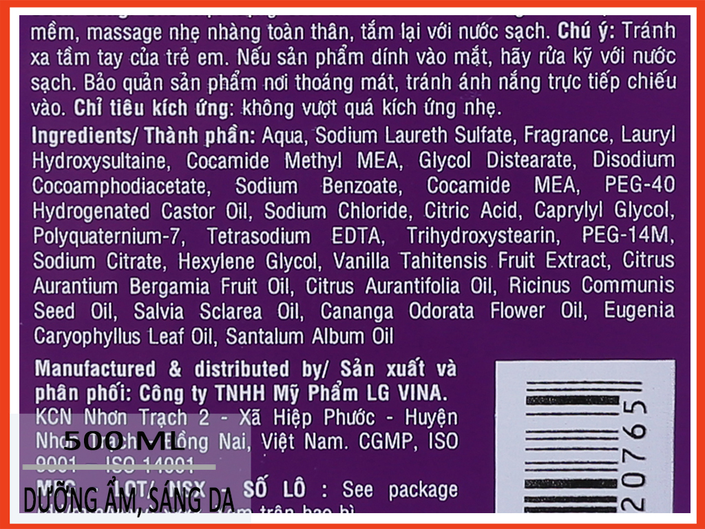 Hưỡng dẫn sử dụng Sữa tắm On The Body Perfume Violet Double Richeam 500g