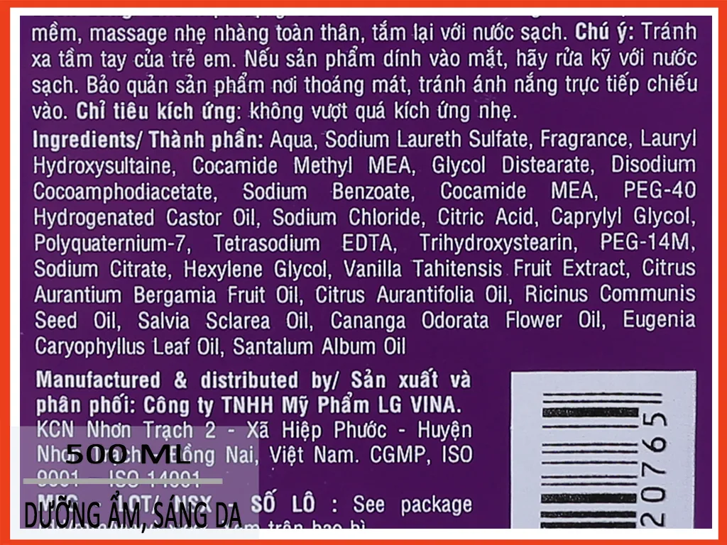 Sữa tắm On The Body Perfume Violet Double Richeam 500g 10 Hưỡng dẫn sử dụng Sữa tắm On The Body Perfume Violet Double Richeam 500g