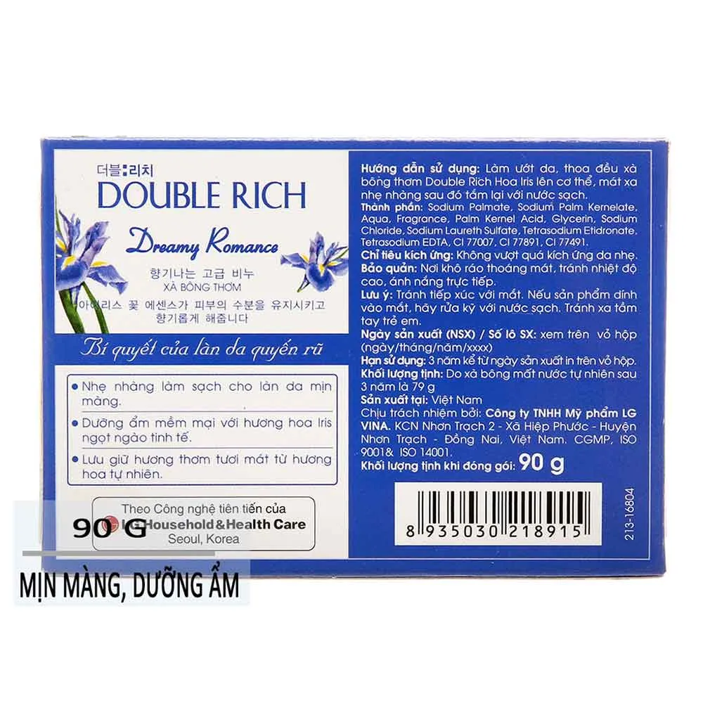 Xà bông Double Rich Hương Hoa IRis 90g 2 Hướng dẫn sử dụng Xà bông Double Rich Hương Hoa IRis 90g