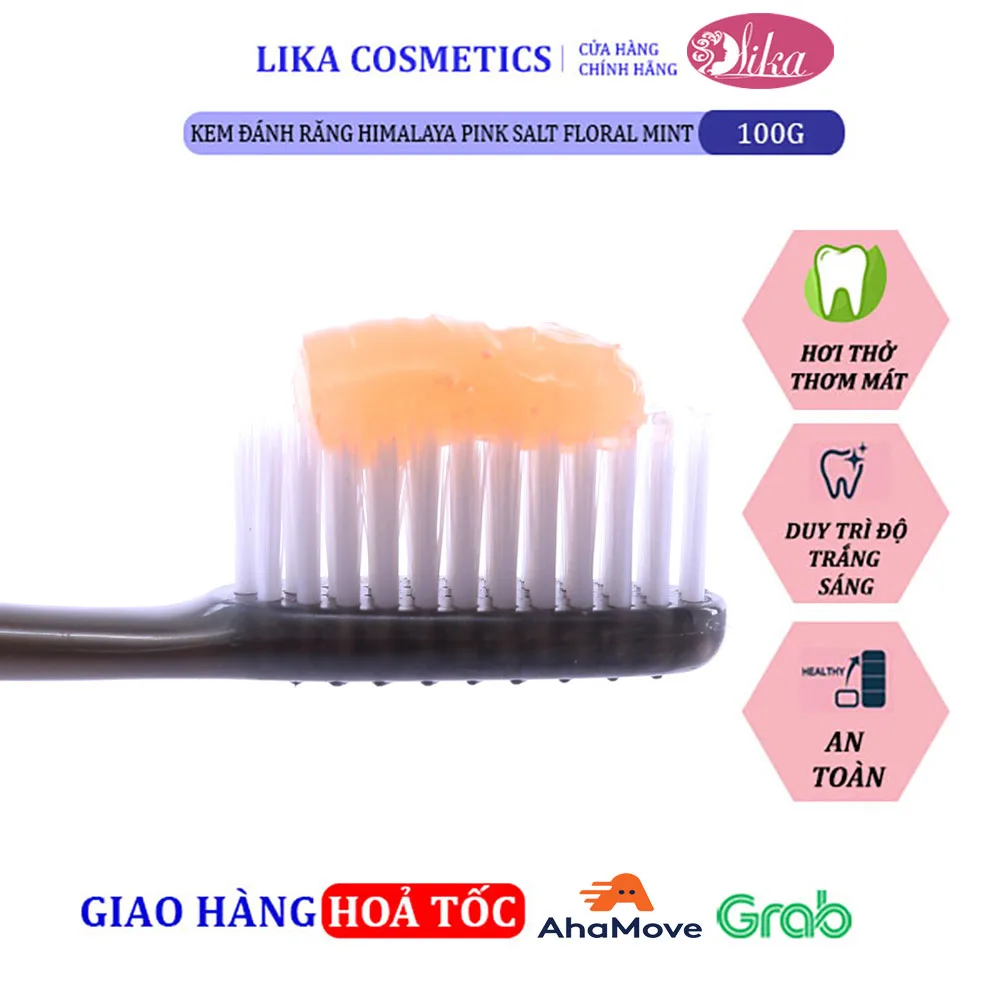 Kem đánh răng muối hồng Himalaya Pink Salt Floral Mint 100g 4 Kem Đánh Răng Bamboo Himalaya Pink Salt Floral Mint 100g