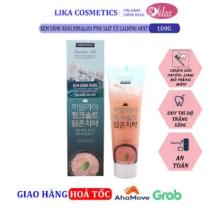 Kem Đánh Răng Bamboo Himalaya Pink Salt Ice Calming Mint 100g