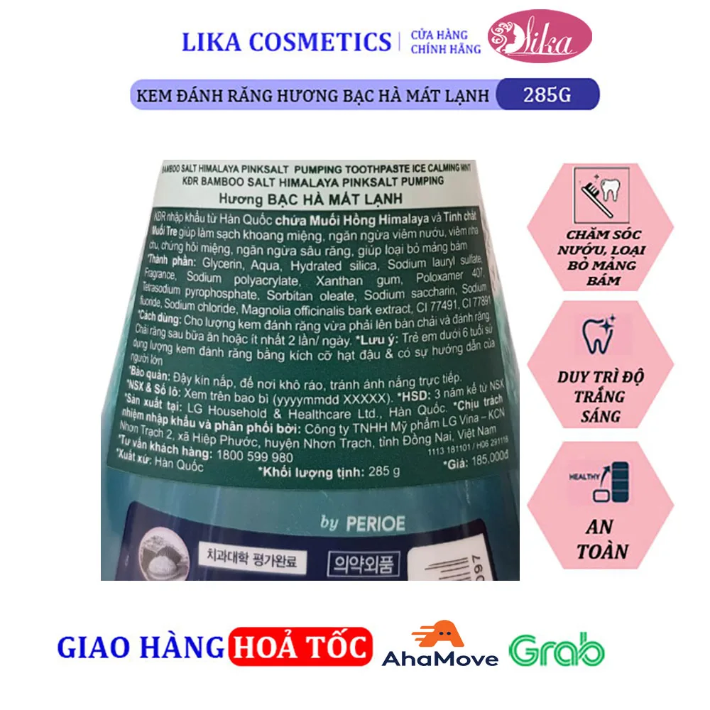 Kem Đánh Răng Hương Bạc Hà Mát Lạnh