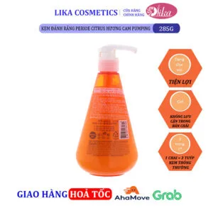 Kem Đánh Răng Perioe Citrus hương cam Pumping 285g