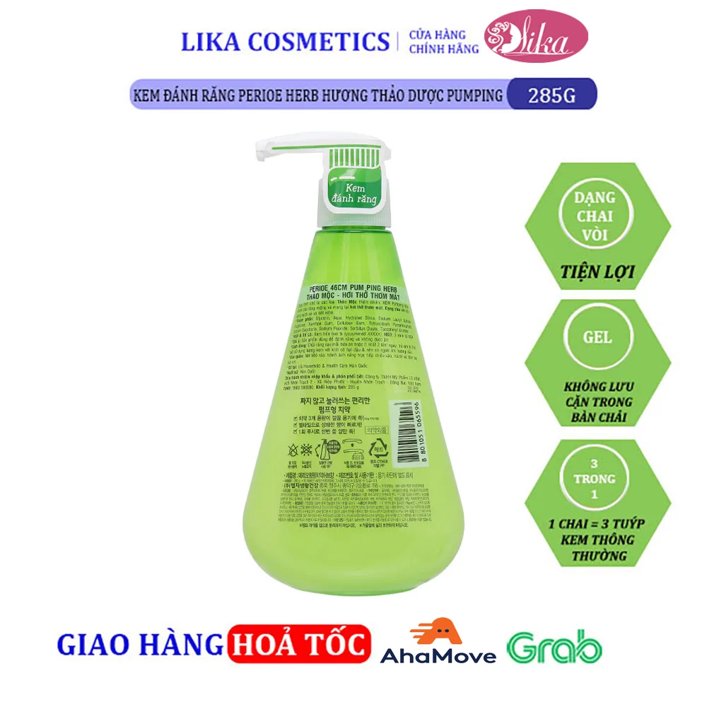 Kem Đánh Răng Perioe Herb Hương Thảo Dược Pumping 285g