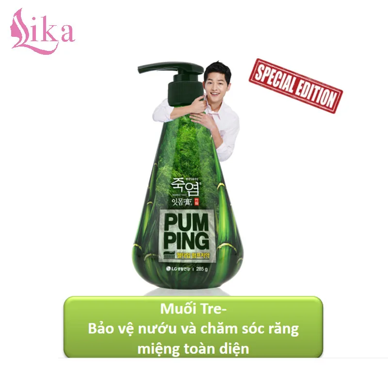 Kem đánh răng Perioe Pumping Muối tre Hàn Quốc