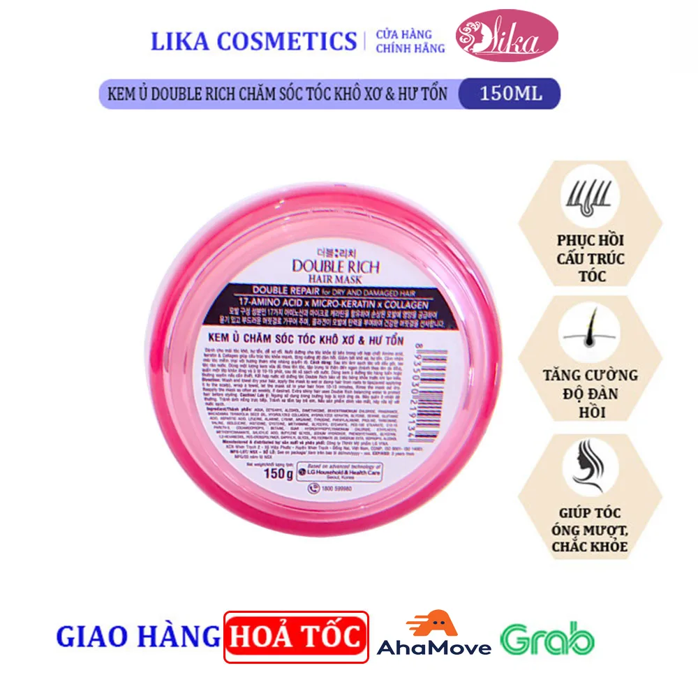 Kem ủ Double Rich chăm sóc tóc khô xơ & hư tổn 150g