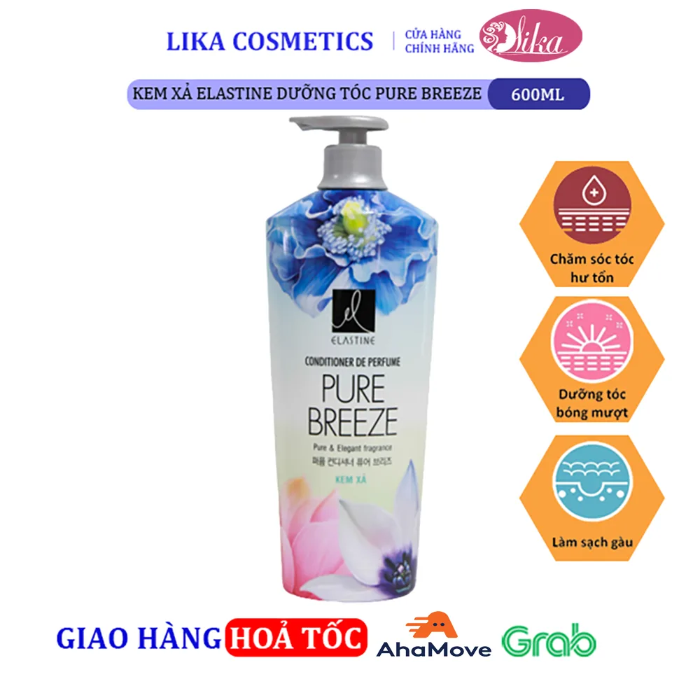 Kem xả Elastine dưỡng tóc Pure Breeze 600ml 8 Kem Xa Elastine Duong Toc Pure Breeze 600ml 1