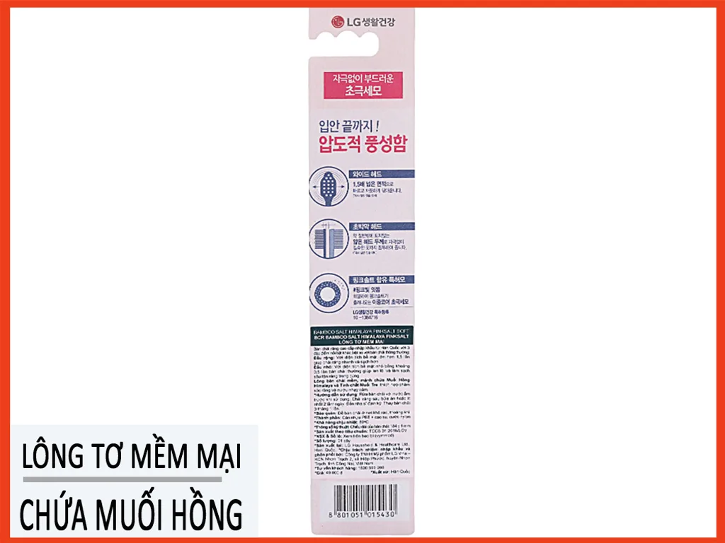Mô tả Bàn Chải Răng Bamboo Himalaya Pink Salt Mouth Soft