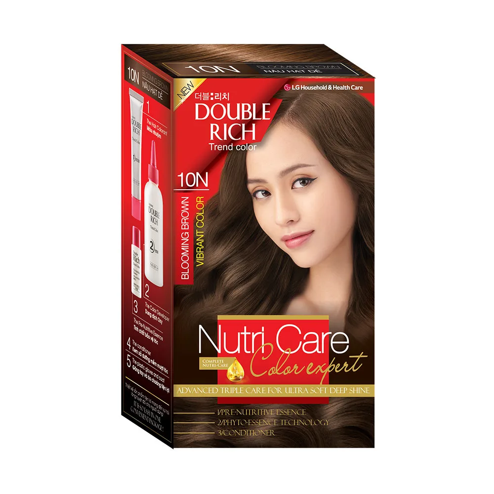 Nhuộm tóc Double Rich 10N Blooming Brown 3 Nhuộm tóc Double Rich 10N Blooming Brown