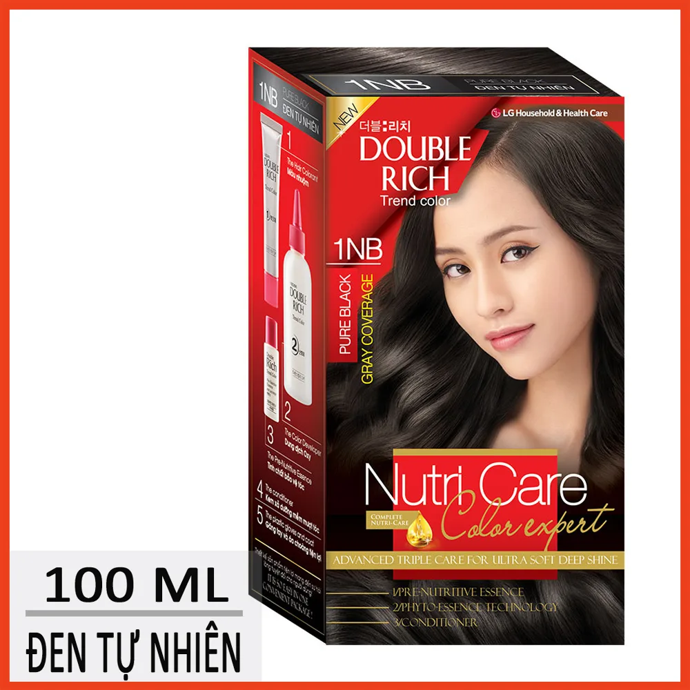 Nhuộm tóc Double Rich 1NB Pure Black