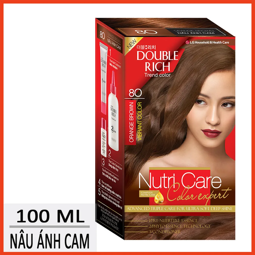 Nhuộm tóc Double Rich 8O Orange Brown
