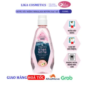 Nước Súc Miệng Bamboo Himalaya Pink Salt Floral Mint Hương Hoa Bạc Hà 320ml