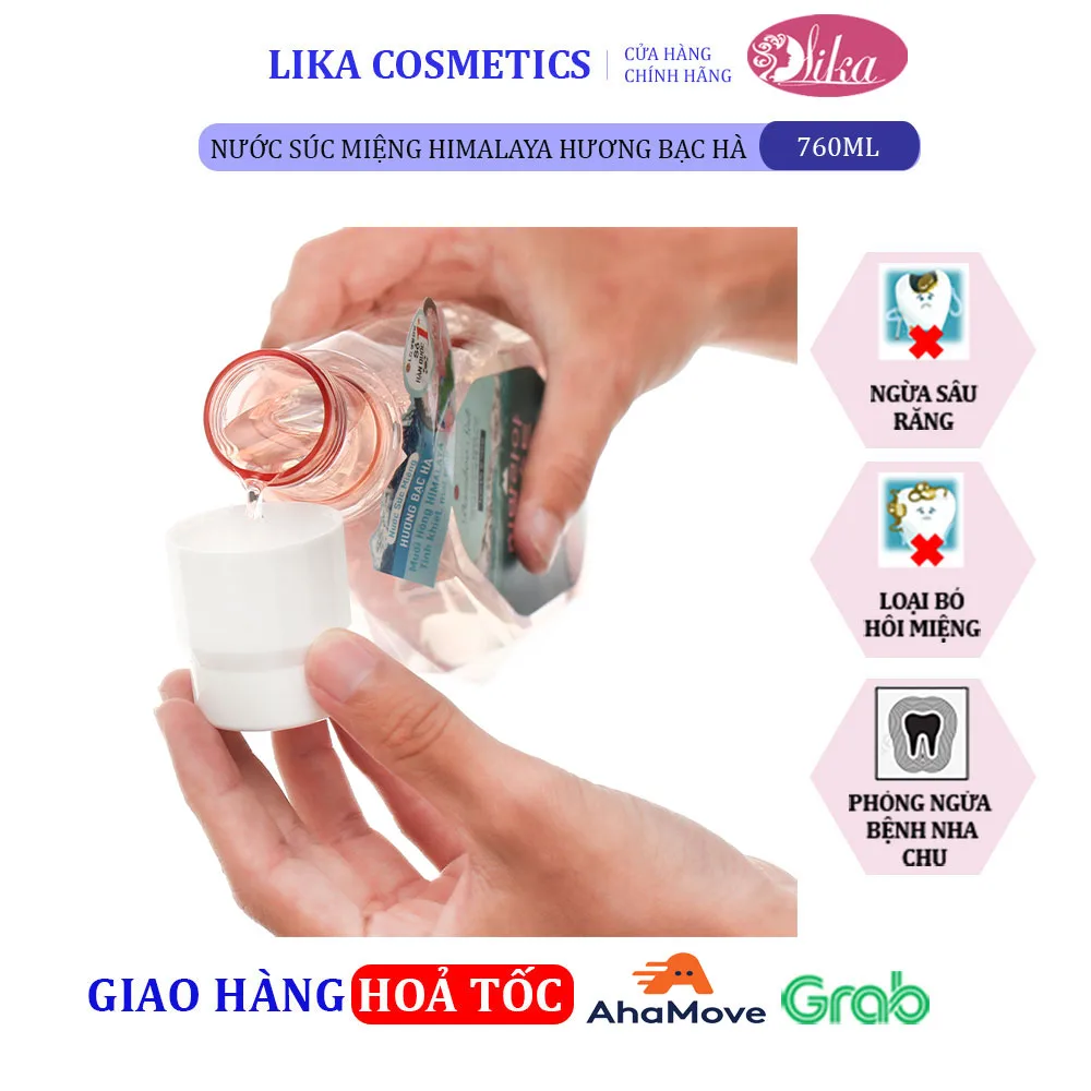 Nước súc miệng Bamboo Salt Ice Calming Mint 760ml 4 Nước súc miệng Bamboo Himalaya Pink Salt Ice Calming Mint 760ml Hương Bạc Hà