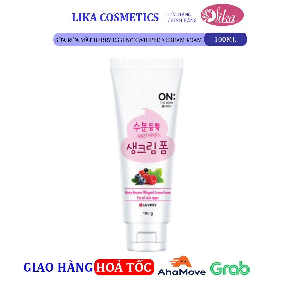 Sữa Rửa Mặt On The Body Berry Essence Whipped Cream Foam 100g