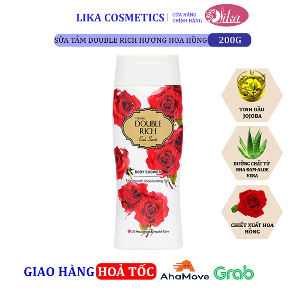 Sữa tắm Double Rich Hoa Hồng 200g 1 Sữa tắm Double Rich Hoa Hồng 200g