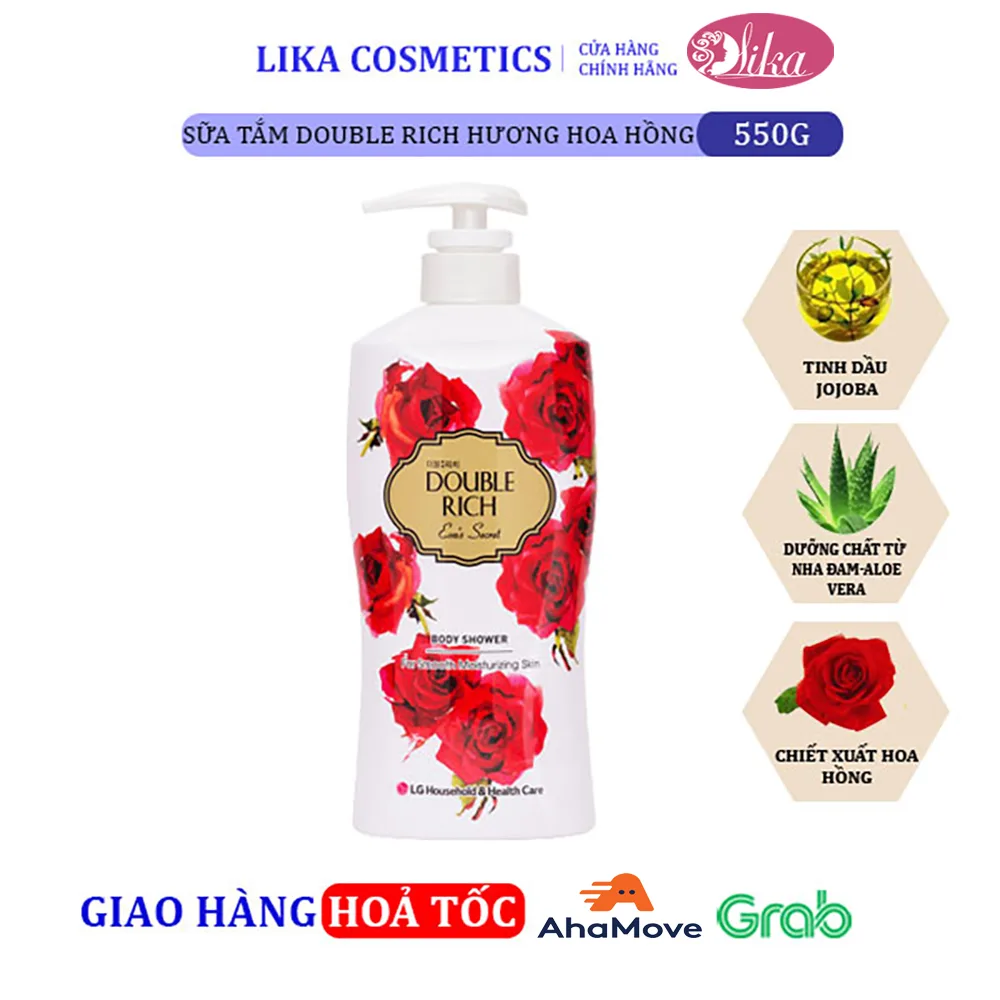 Sữa tắm Double Rich Hoa Hồng 550g