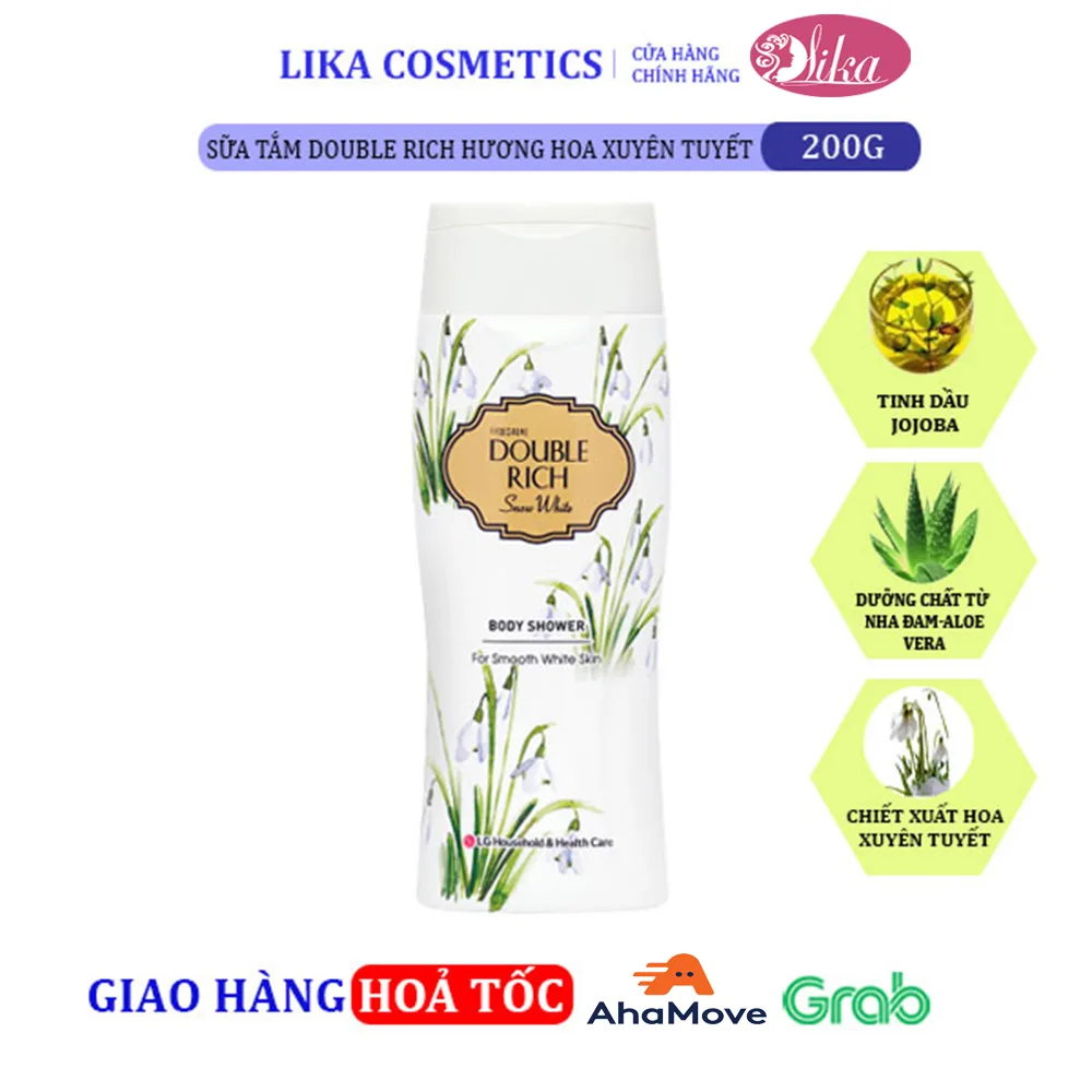 Sữa tắm Double Rich Hoa Xuyên Tuyết 200g 1 Sữa tắm Double Rich Hoa Xuyên Tuyết 200g