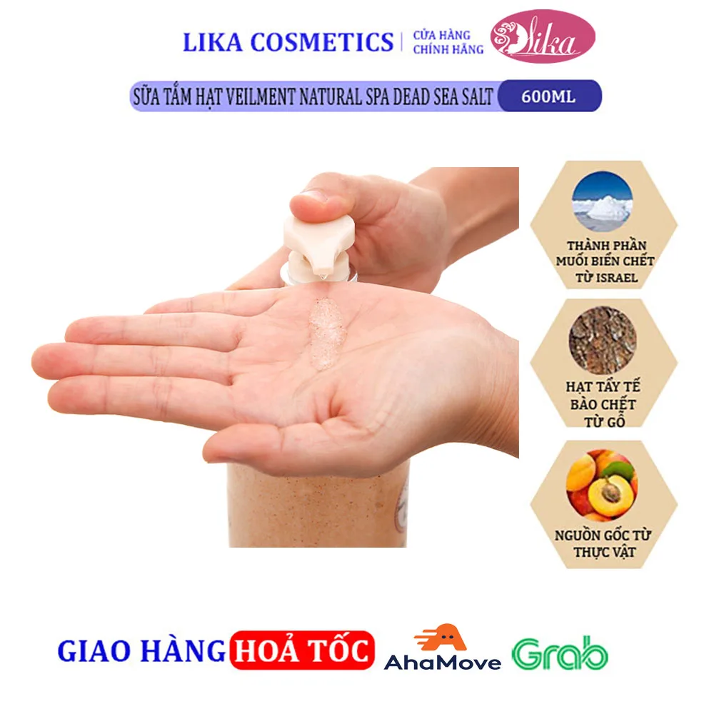 Sữa tắm On The Body hạt Veilment Natural Spa Dead Sea Salt 600g