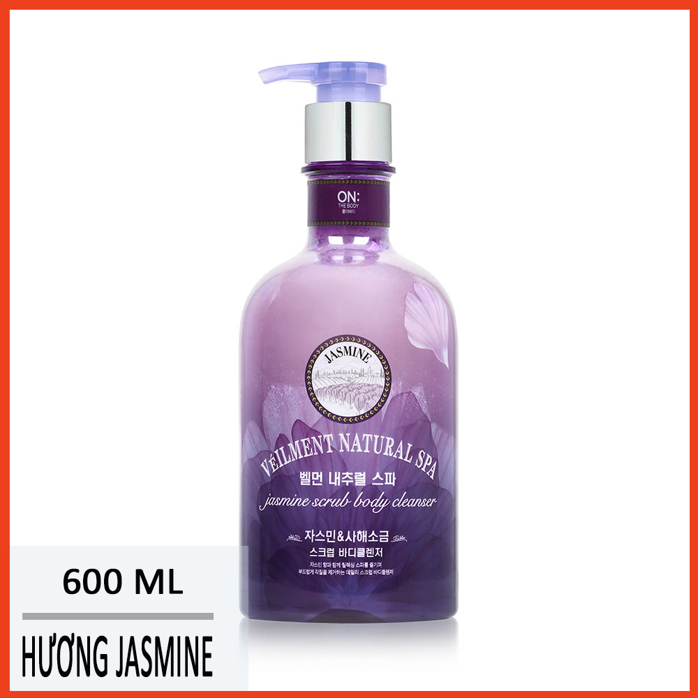 Sữa tắm On The Body hạt Veilment Natural Spa Jasmine 600g
