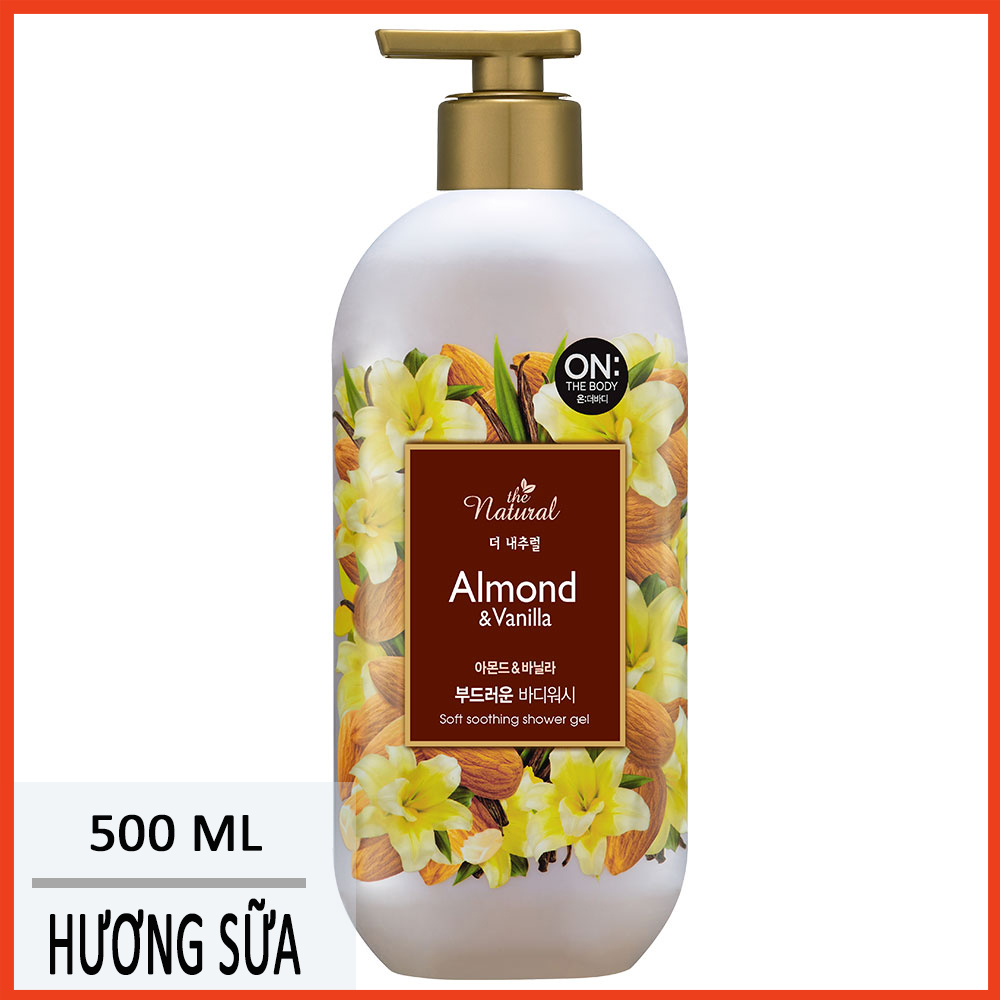 Sữa tắm On The Body Natural Almond & Vanilla 500g