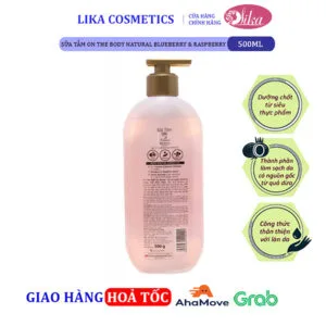 Sữa tắm On The Body Natural Blueberry & Raspberry 500g