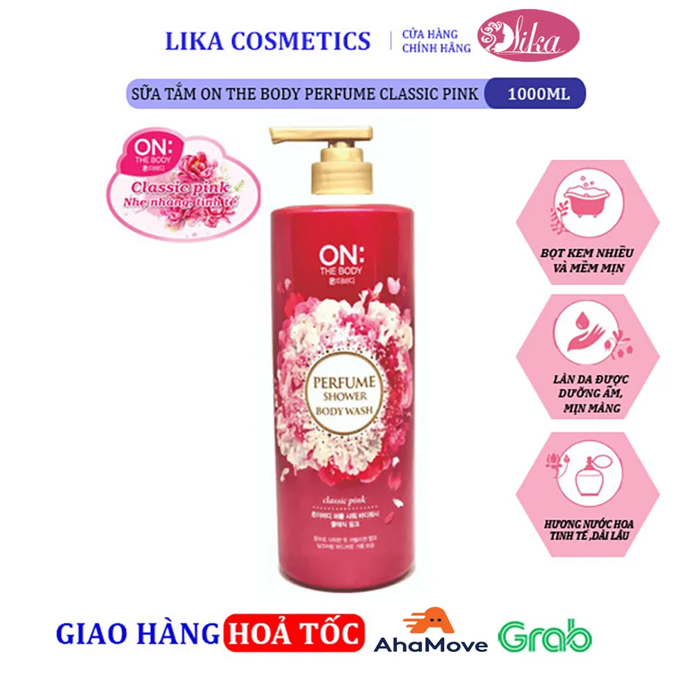 Giá sữa tắm on the body Perfume Classic Pink 1000ml