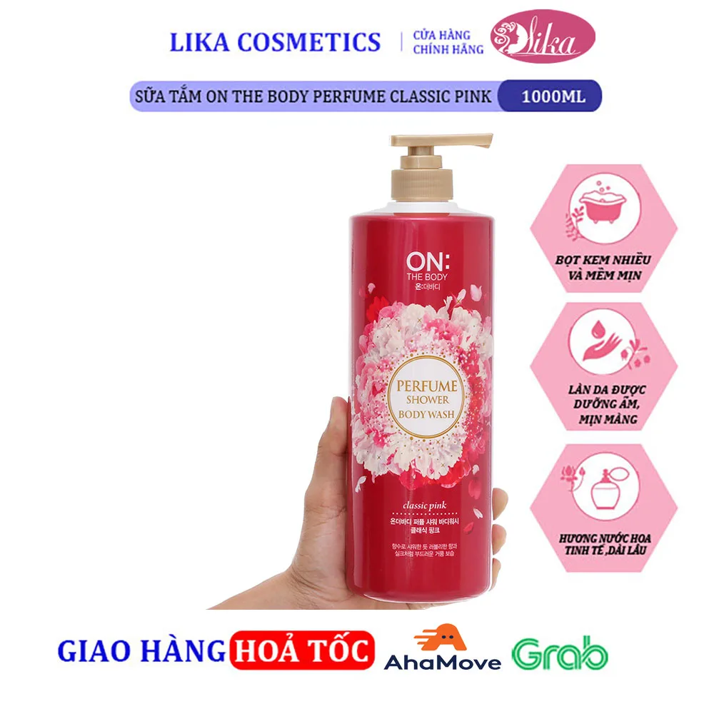 Giá sữa tắm on the body Perfume Classic Pink 1000ml