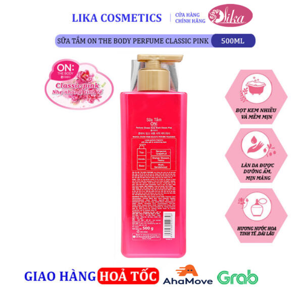 Sữa tắm On The Body Hàn Quốc Perfume Classic Pink 500g