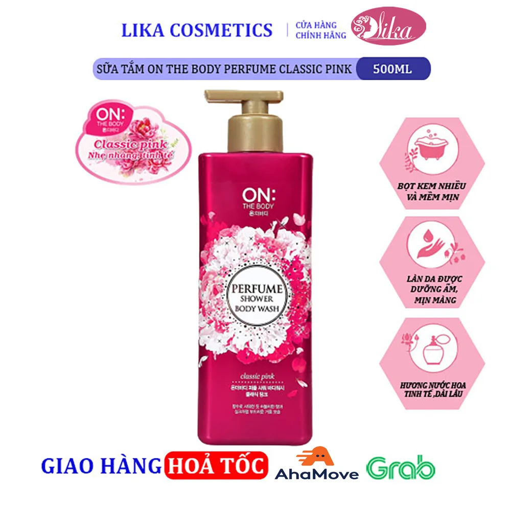 Sữa tắm On The Body Hàn Quốc Perfume Classic Pink 500g