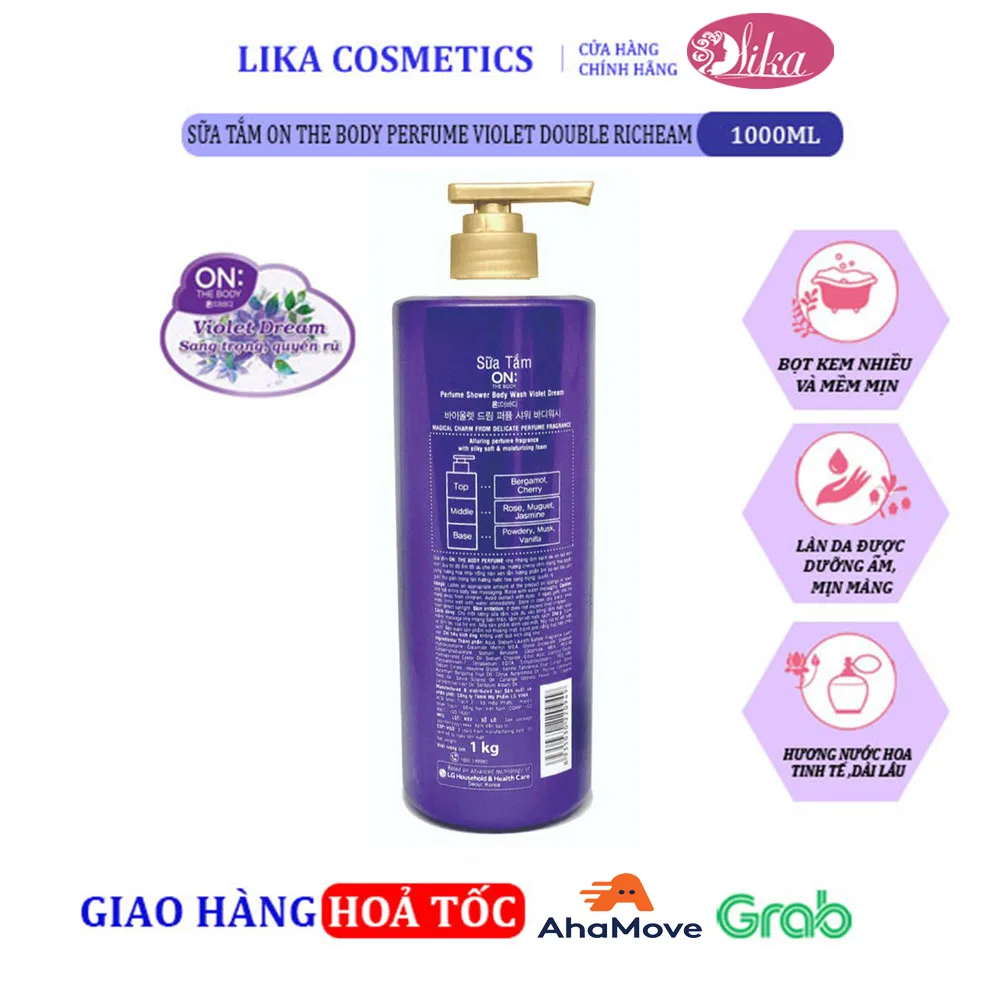 Sữa tắm hương nước hoa Perfume Violet Dream 1000g 2 Sữa tắm OTB Perfume Violet Dream 1000g