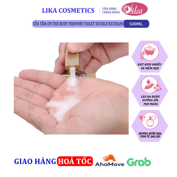 Sữa tắm On The Body Perfume Violet Double Richeam 500g