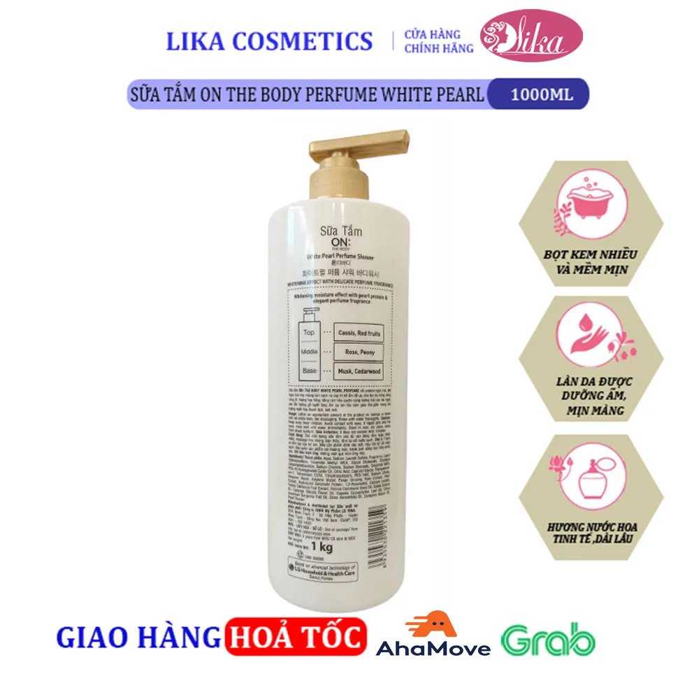 Sữa tắm On The Body Perfume White Pearl 1000g