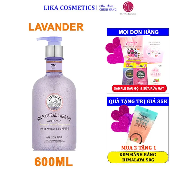 Sữa tắm On The Body hạt Veilment Natural Spa Lavender 600g 1 Sữa tắm On The Body Veilment Natural Spa Lavender Hàn Quốc