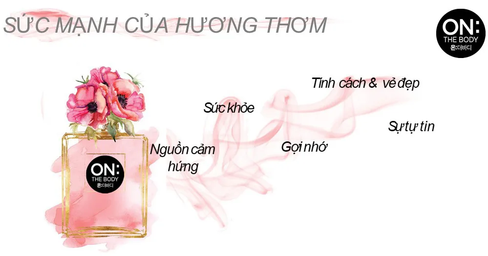 Sức mạnh của hương thơm sữa tắm dưỡng âm on the body