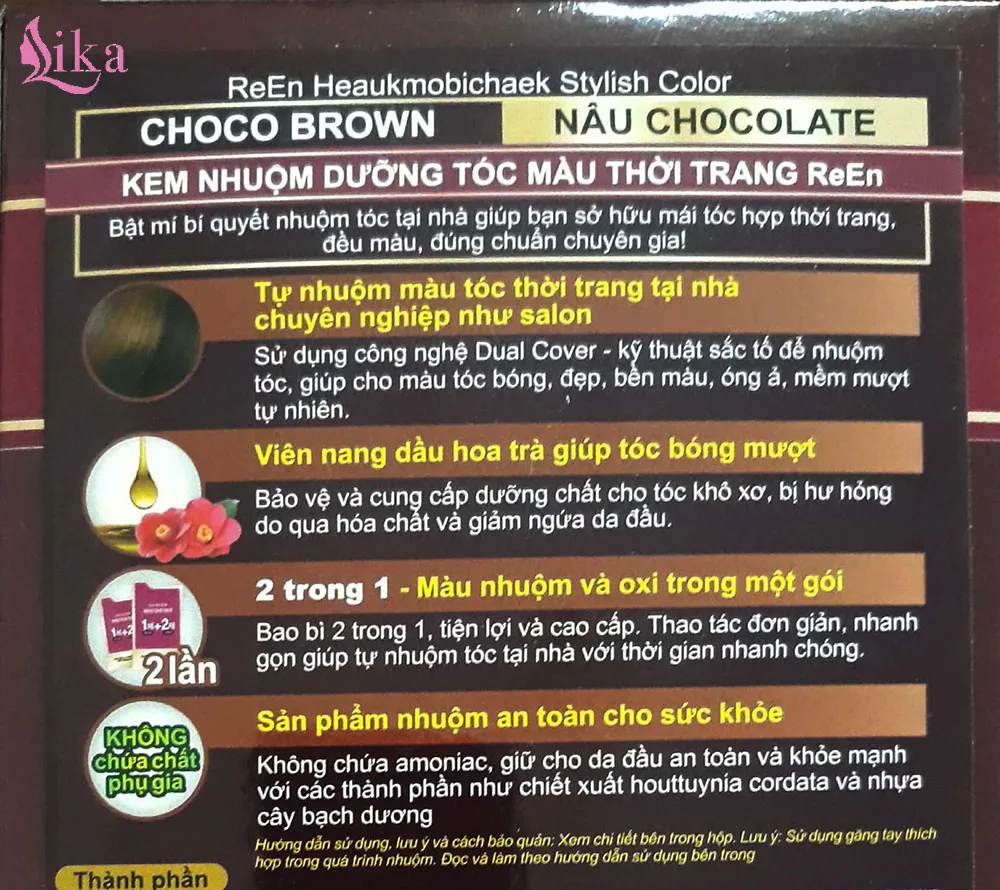Kem nhuộm dưỡng tóc thời trang ReEn đen tự nhiên - Natural Black