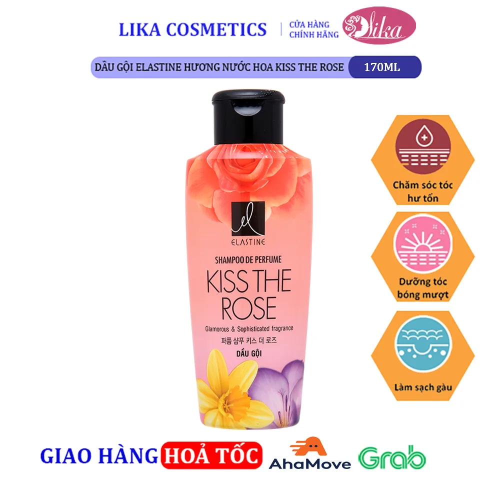 Dầu gội Elastine hương nước hoa Kiss The Rose 170ml