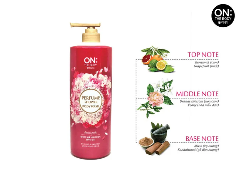 Giá sữa tắm on the body hàn Quốc