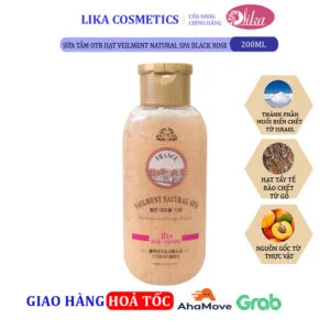 Sữa tắm OTB hạt Veilment Natural Spa Black Rose 200g