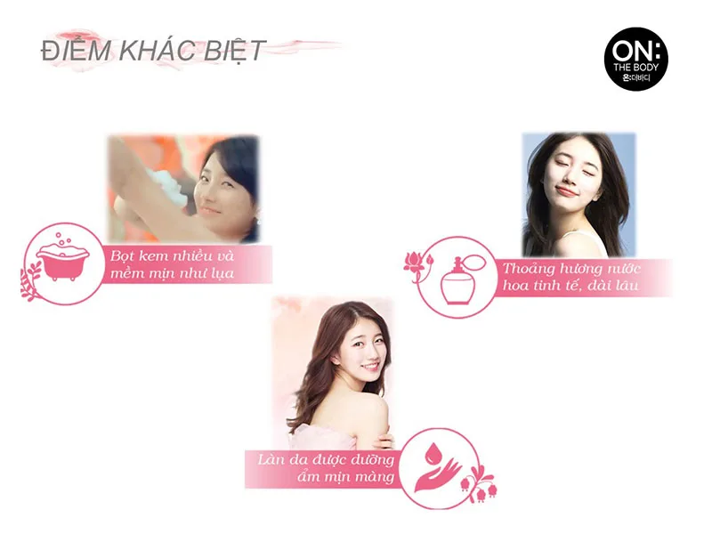 trai nghiem khi su dung sua tam huong nuoc hoa OTB perfume classic pink 1000g