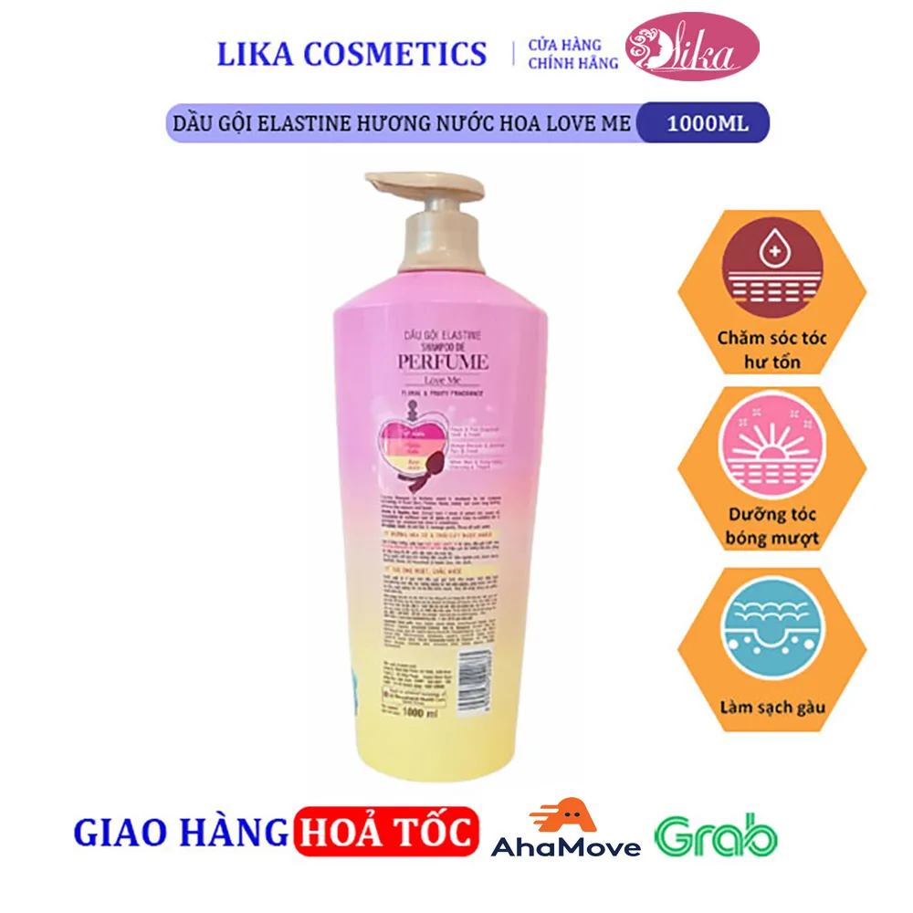 Dầu gội nước hoa Elastine Love Me 1000ml 2 Dầu gội nước hoa Elastine Love Me 1000ml