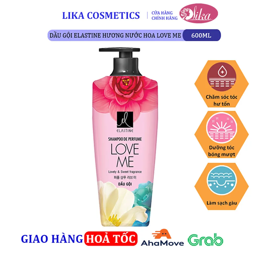 Dầu gội Elastine hương nước hoa Love Me 600ml 6 Dầu gội Elastine hương nước hoa Love Me 600ml